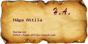 Hága Attila névjegykártya