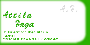 attila haga business card